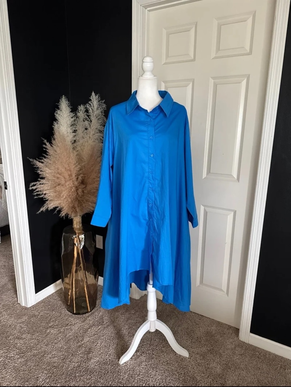 NWT GoodTime USA Bold Blue High Low Shirt Dress size 1X/2X - Picture 2 of 12